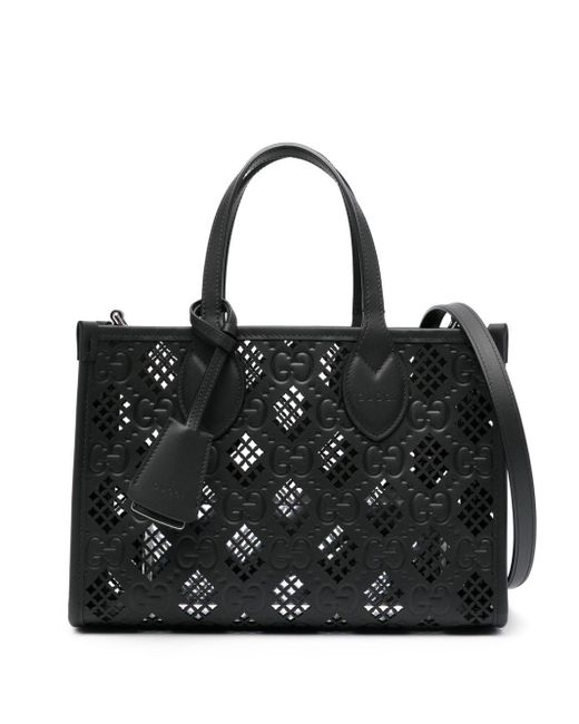 Gucci Black Ophidia Leather Tote Bag