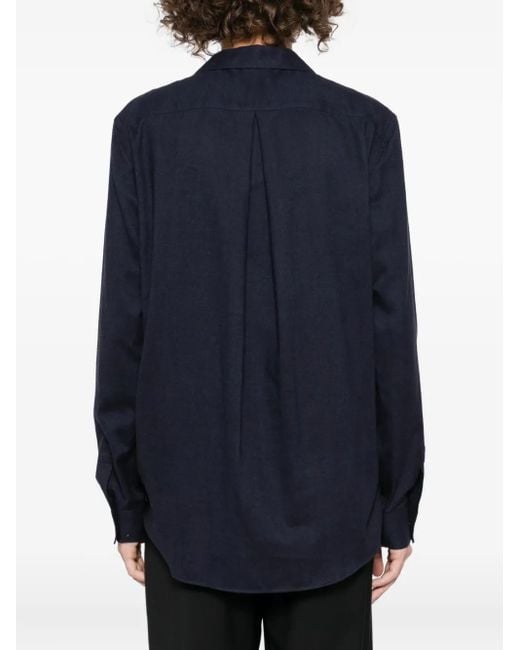 Paul Smith Blue Camp-Collar Shirt for men