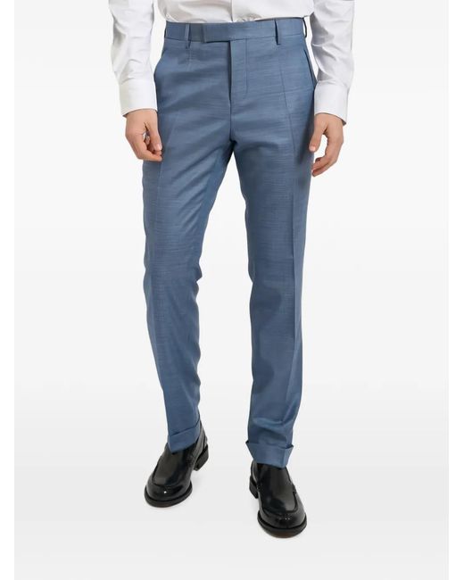 Boss Blue Single-Breasted Two-Piece Suit for men