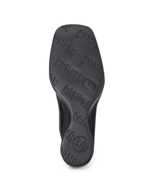 Camper Black Louise Wedge-Heel Mules