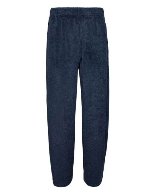 Alexander Wang Blue Embroidered Fleece Trousers for men