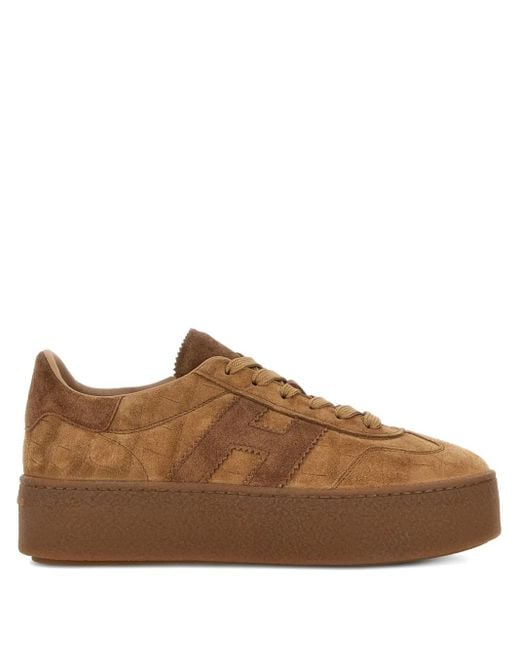 Baskets H698 Plaform Hogan en coloris Brown