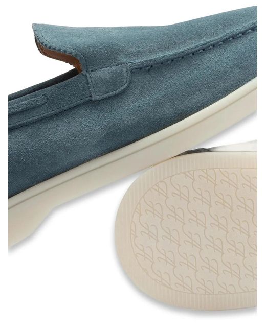 Aurélien Blue Yacht Suede Loafers for men