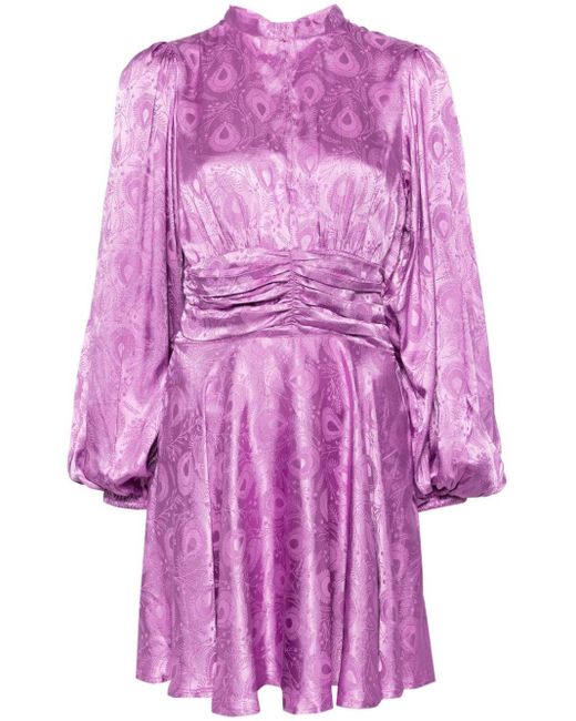 byTiMo Purple Sd Jacquard Mini Dress