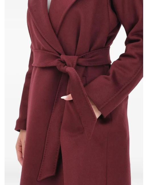 Max Mara Red Belted Coat