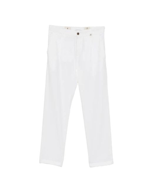 Myths White Pleated Trousers for men