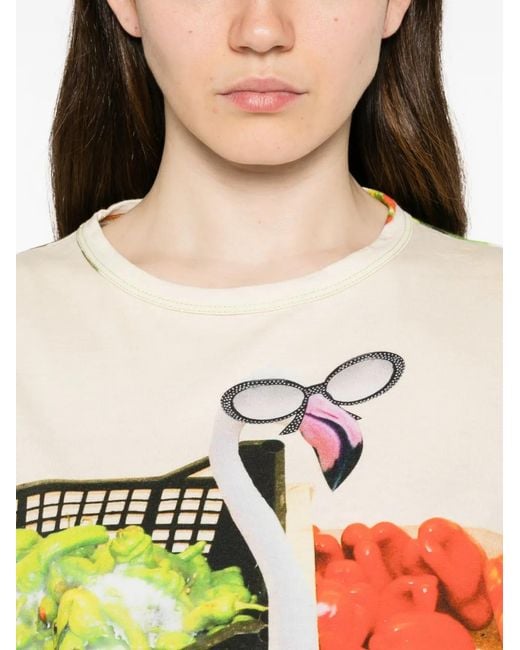 The Artistylist White Graphic-Print T-Shirt