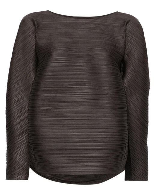 Pleats Please Issey Miyake Black Ufo Blouse