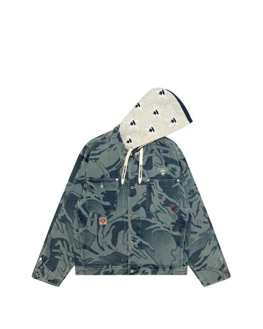 Aape By A Bathing Ape Blue Hooded Jacket for men