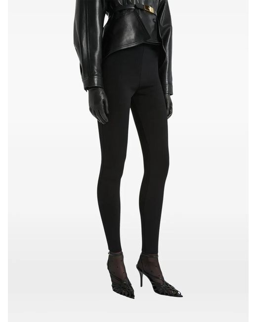 Balmain Black High-Waisted Milano Jersey Trousers