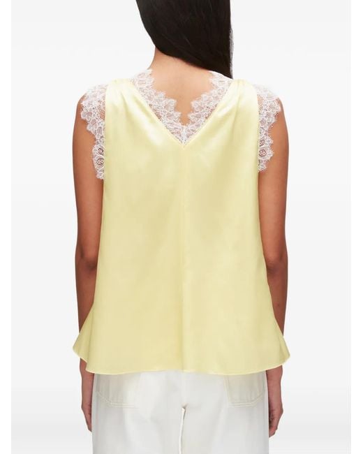 3.1 Phillip Lim Yellow Lace V-Neck Top