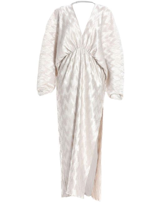 L'idée White Riviera Chevron Gown Dress