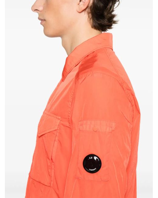 C P Company Orange C.P. Company Lens-Detailed Jacket for men