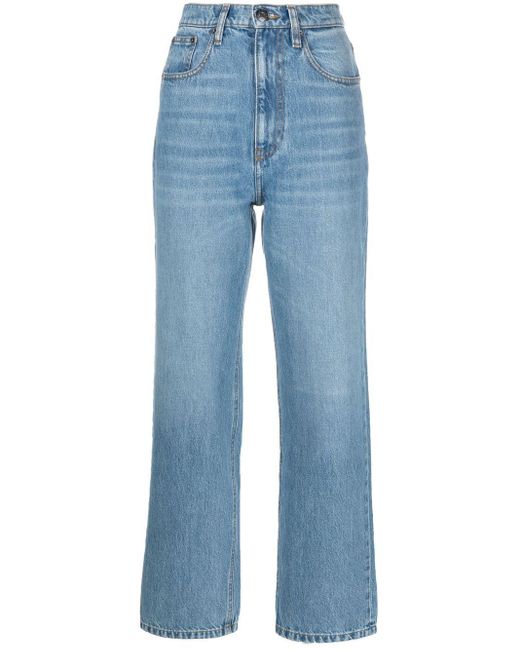 Bimba Y Lola Denim High-waist Straight-leg Jeans in Blue | Lyst