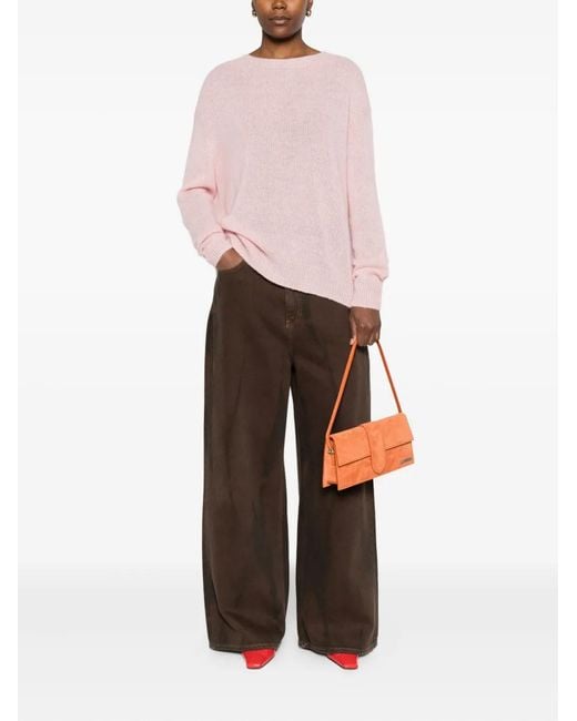 Bompard Pink Round-Neck Sweater