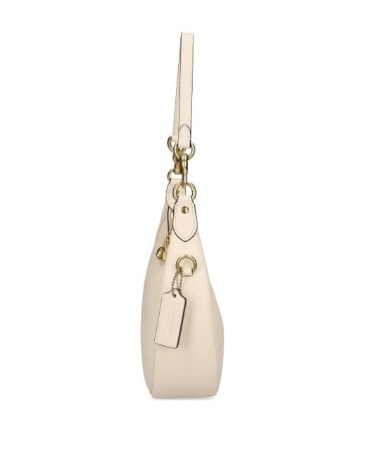 COACH Natural Small Jonie 22 Half-Moon Leather Shoulder Bag