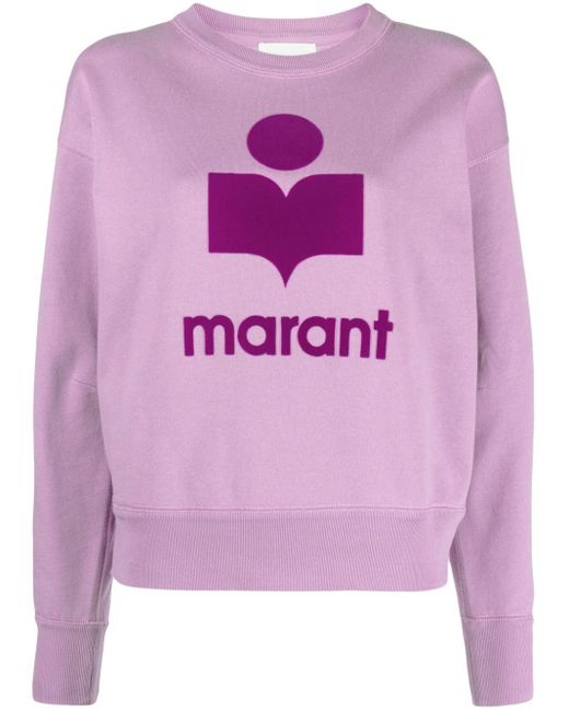 Isabel Marant Pink Mobyli Logo-embellished Sweatshirt
