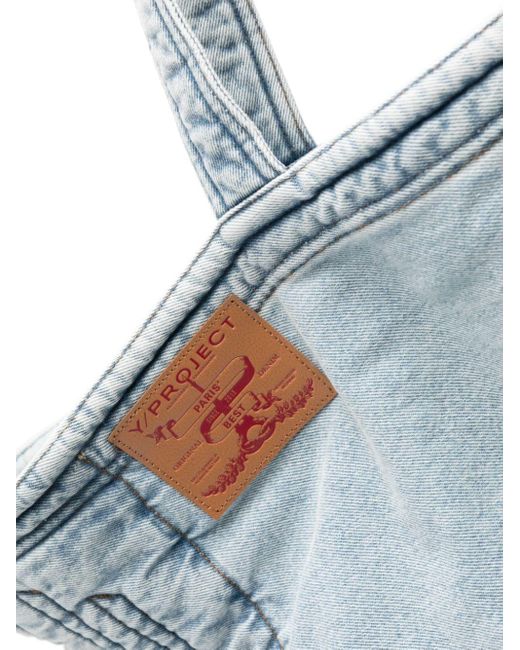 Sac cabas en jean à patch logo Y. Project en coloris Blue