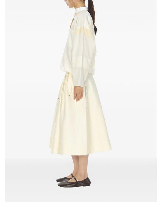 Samuel Guì Yang White Blouse Ample À Empiècements