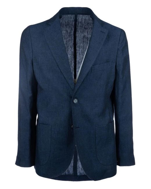 Cruna Blue Two-Button Single-Breasted Blazer for men
