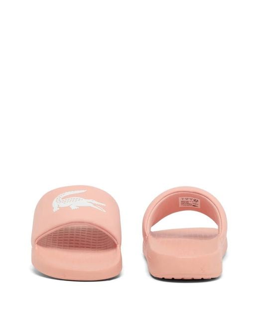Lacoste Pink Serve Logo Slides
