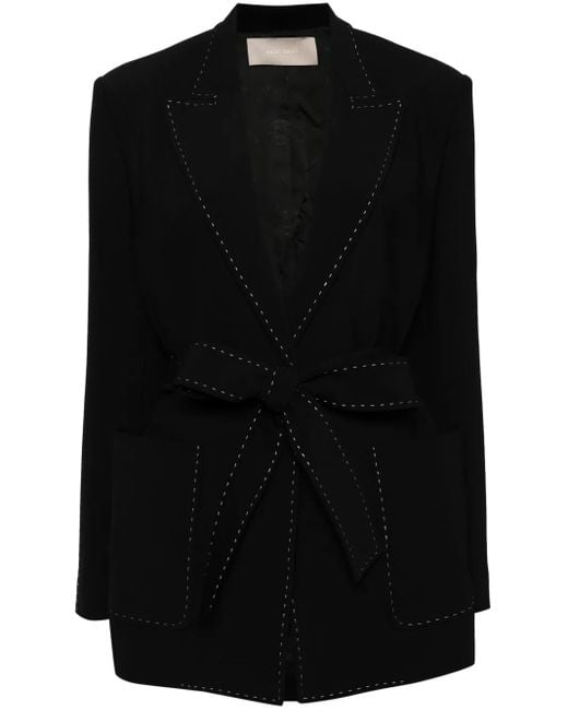 Elie Saab Black Blazer Mit Ziernähten