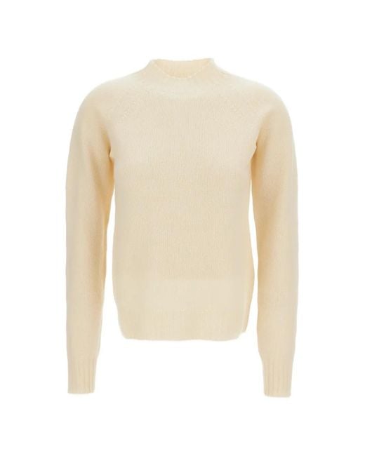 Drumohr White Lambswool Raglan-Sleeve Sweater