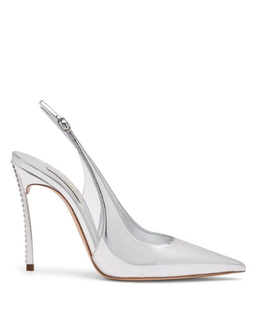 Casadei White 100Mm Alice Superblade Pumps