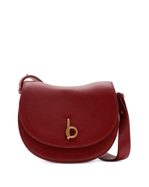 Burberry Red Medium Rocking Horse Leather Crossbody Bag