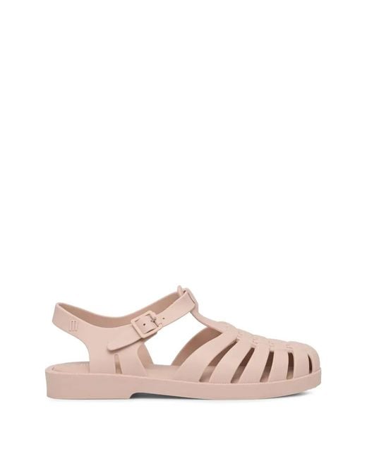 Melissa Pink Possession Cage-Style Buckled Sandals