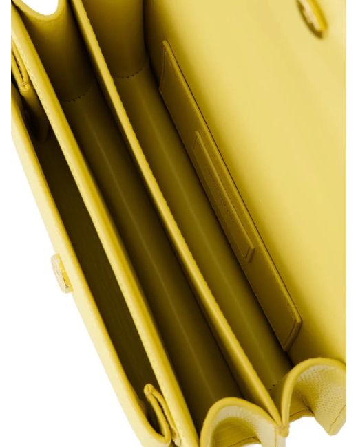 Saint Laurent Yellow Small Sunset Lizard-Effect Shoulder Bag