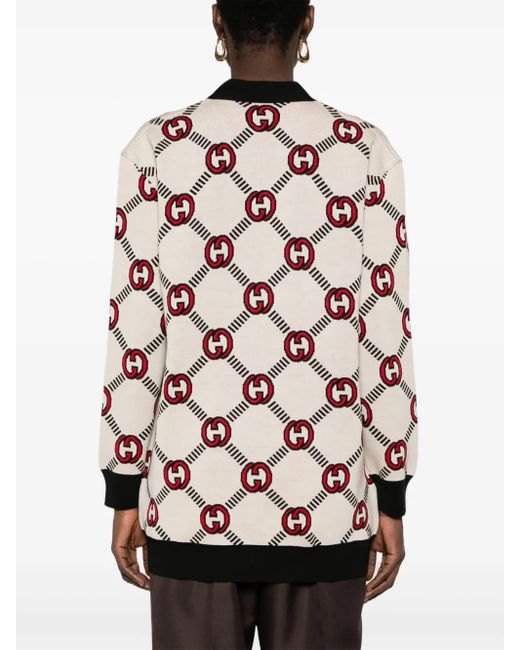 Gucci Multicolor Reversible Interlocking G Wool Cardigan
