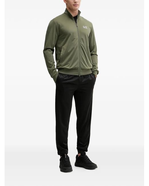 EA7 Green Sweat Zippé À Taille Élastiquée for men