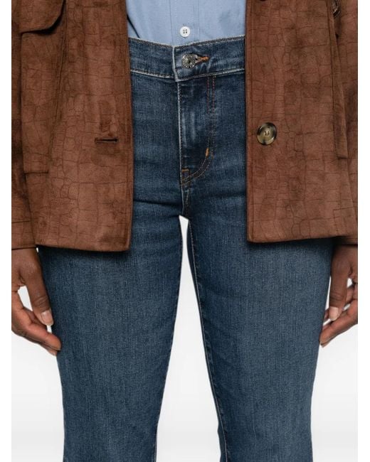 FRAME Blue The Rodeo Washed Flared Denim Jeans