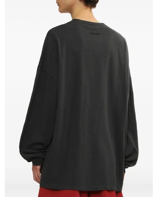 Fear Of God Blue 90' Logo-Print Long-Sleeve T-Shirt for men