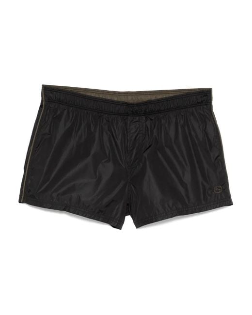 Gucci Black Interlocking G Swim Shorts for men