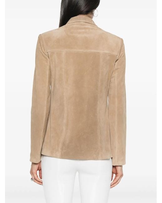 Coperni Natural Suede Single-Breasted Jacket