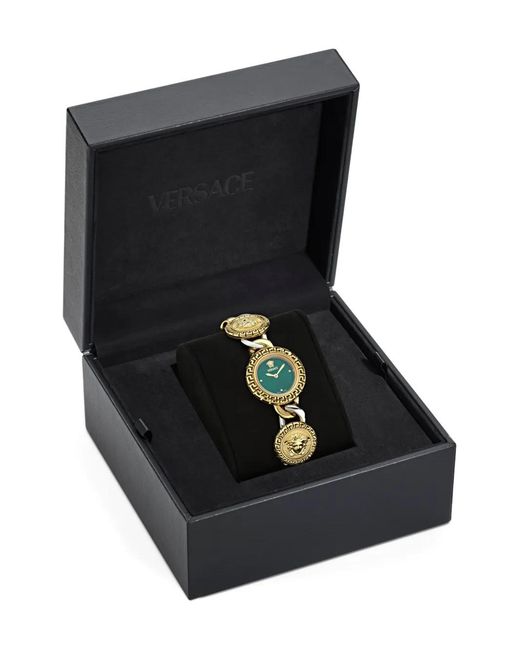 Versace Green Medusa Head Chain-Link 28Mm