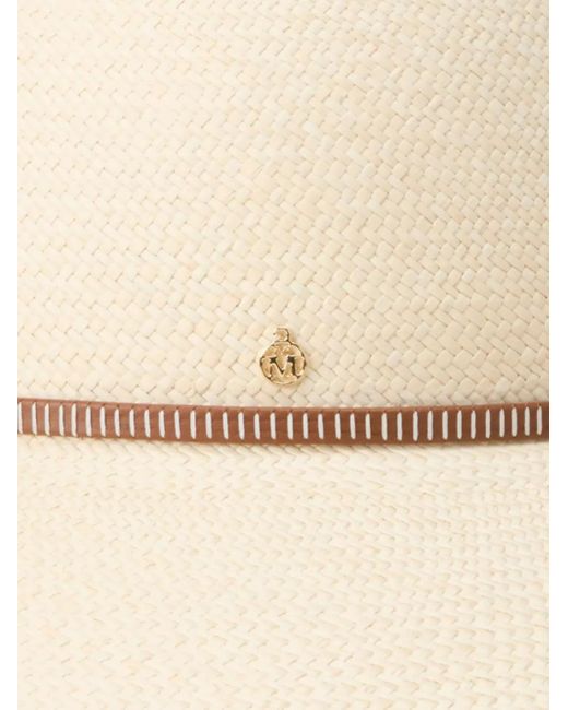 Maison Michel White Straw Hat