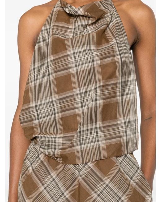 Matteau Natural Layered Halterneck Midi Dress
