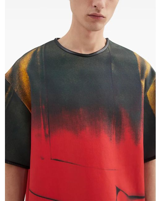 メンズ Jil Sander プリント Tシャツ Red