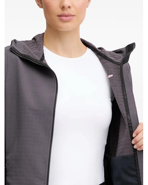La Sportiva Gray Zip-Up Hooded Jacket
