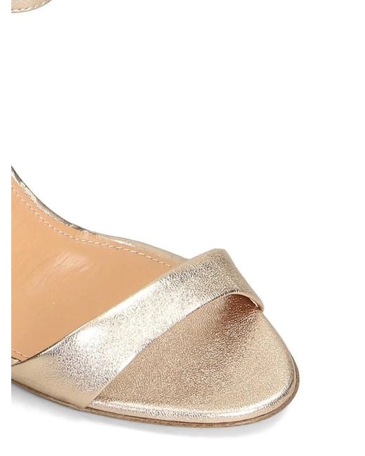 The Seller White Metallic-Effect Buckle-Fastening Sandals