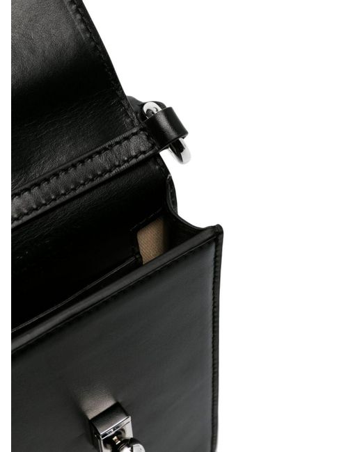 Jacquemus Black Le Petit Maleti Smooth Grain Leather Messenger Bag for men