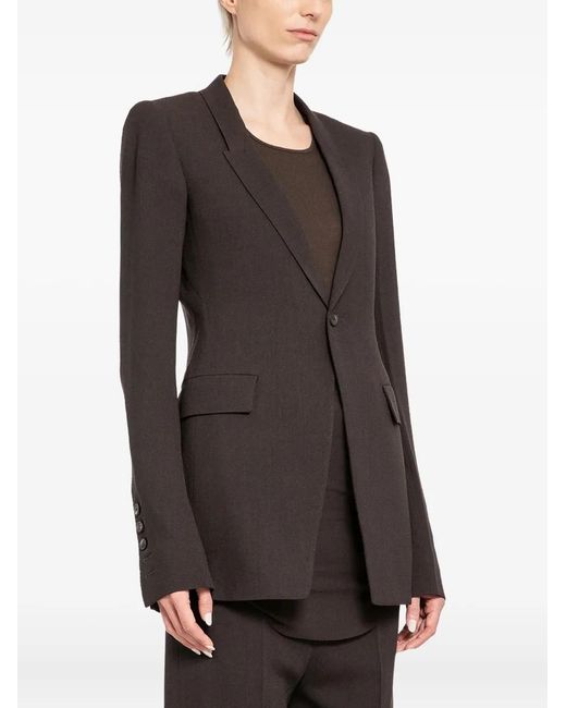 Rick Owens Black Blazer Porterville Extreme