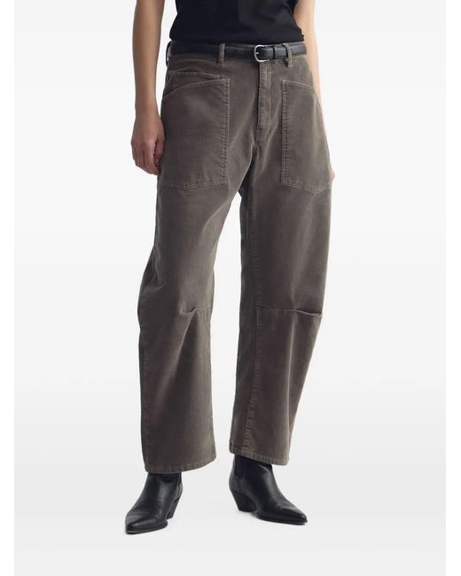 Nili Lotan Gray Shon Corduroy Trousers