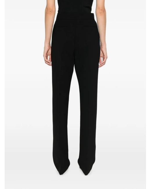 Valentino Garavani Black Button-Front Trousers