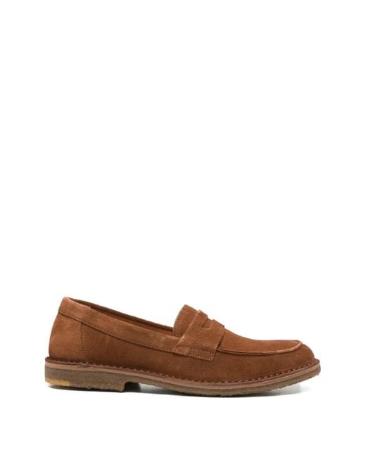Astorflex Brown Sadelflex Suede Loafers for men