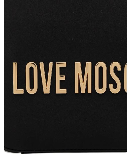 Sac À Dos À Plaque Logo Love Moschino en coloris Black