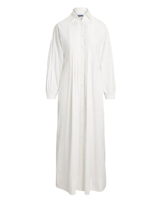 Polo Ralph Lauren プリーツ シャツドレス White